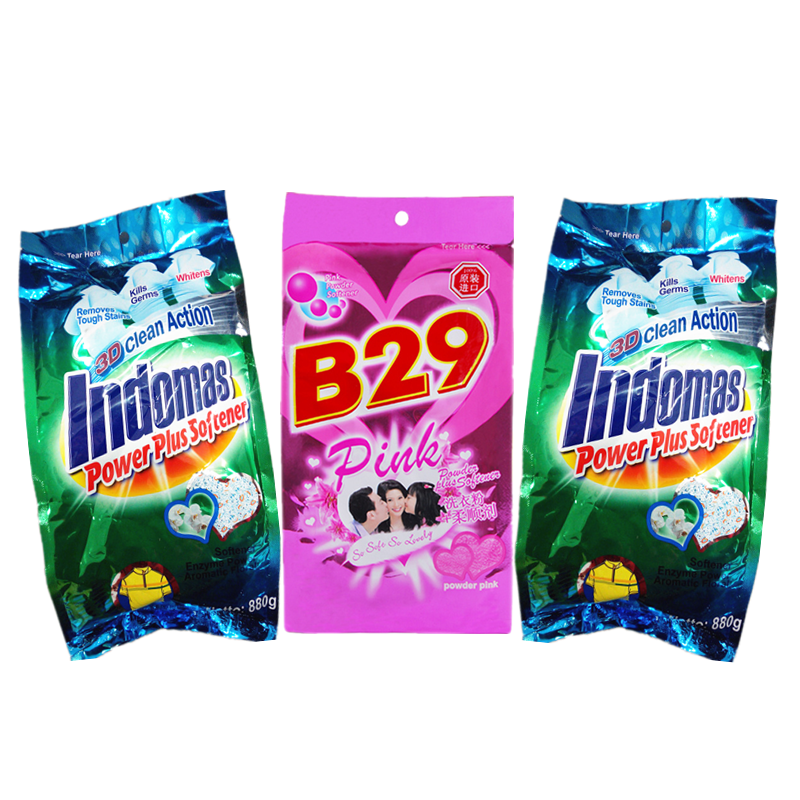 印尼进口泡飘乐B29 柔顺INDOMAS洗衣粉皂粉超强去污共3包特价包邮
