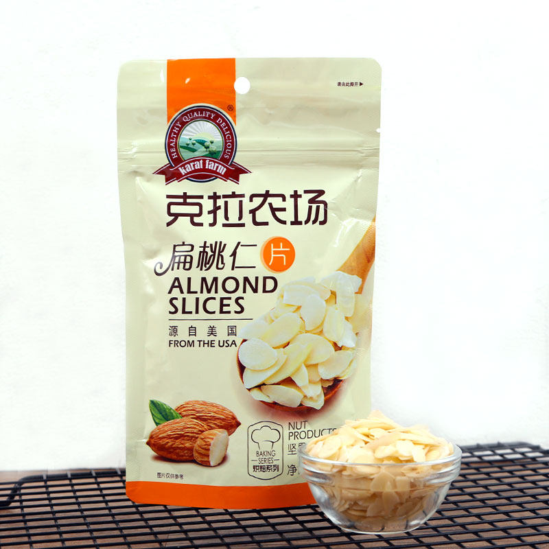 克拉农场扁桃仁片杏仁片家用糯米船蛋糕饼干面包专用烘焙原料100g,粮油调味/速食/干货/烘焙,其它原料,淘宝优惠券,粉丝福利购,淘宝优惠卷