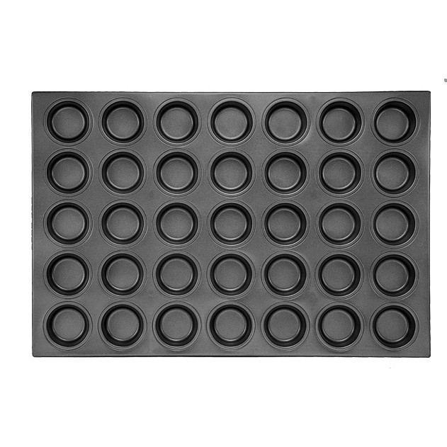 三能烘焙模具 35连矽利康不沾布丁模 多连不粘面包蛋糕烤盘SN9088