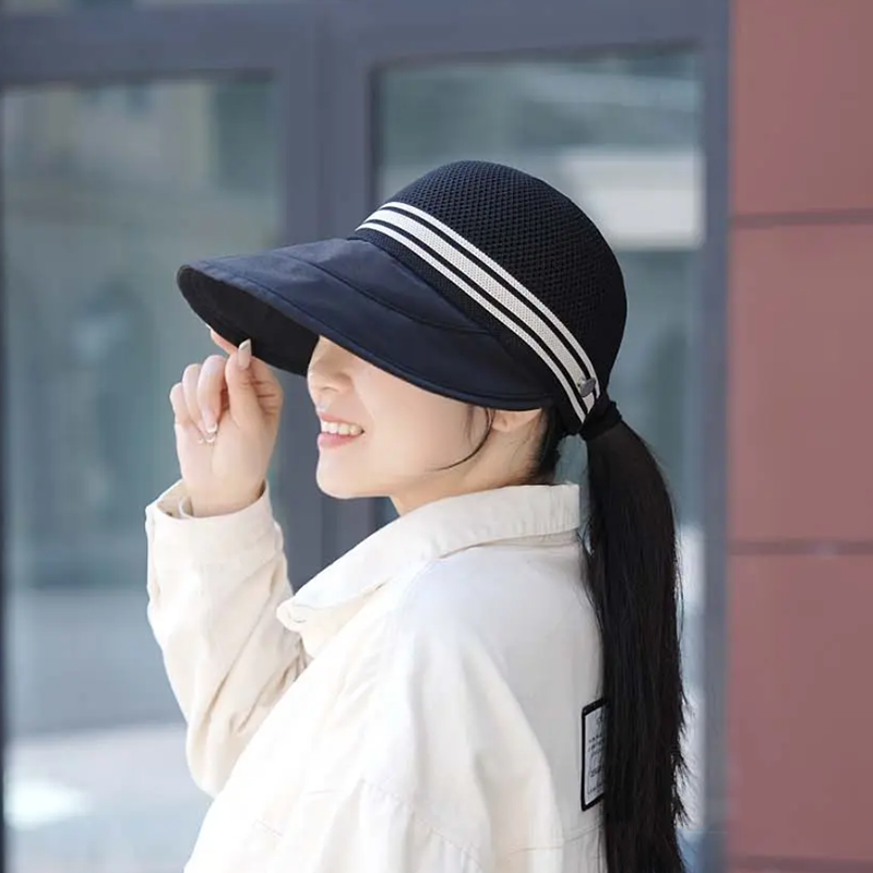 大帽檐鸭舌帽子女夏季遮阳防晒