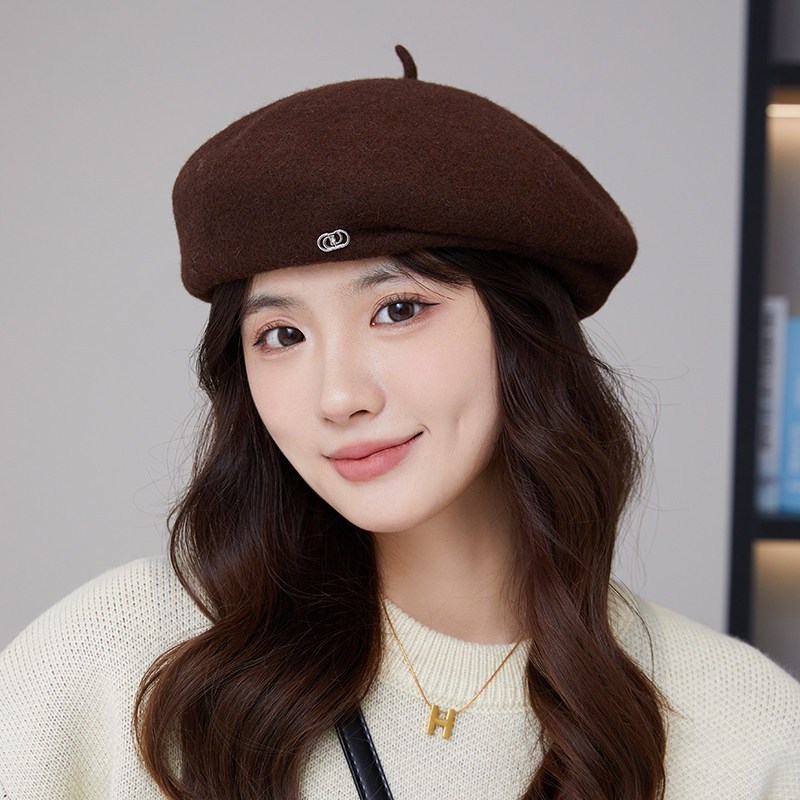 羊毛呢贝雷帽女秋冬显脸小百搭定型画家帽法式复古保暖蓓蕾帽子潮,服饰配件/皮带/帽子/围巾,帽子,淘宝优惠券,粉丝福利购,淘宝优惠卷
