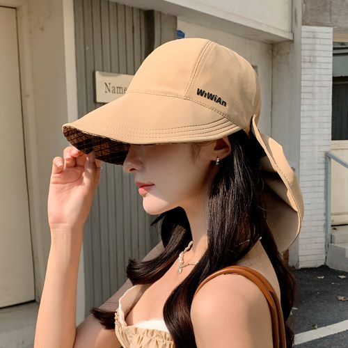 双面戴鸭舌帽子女春夏季遮阳防晒
