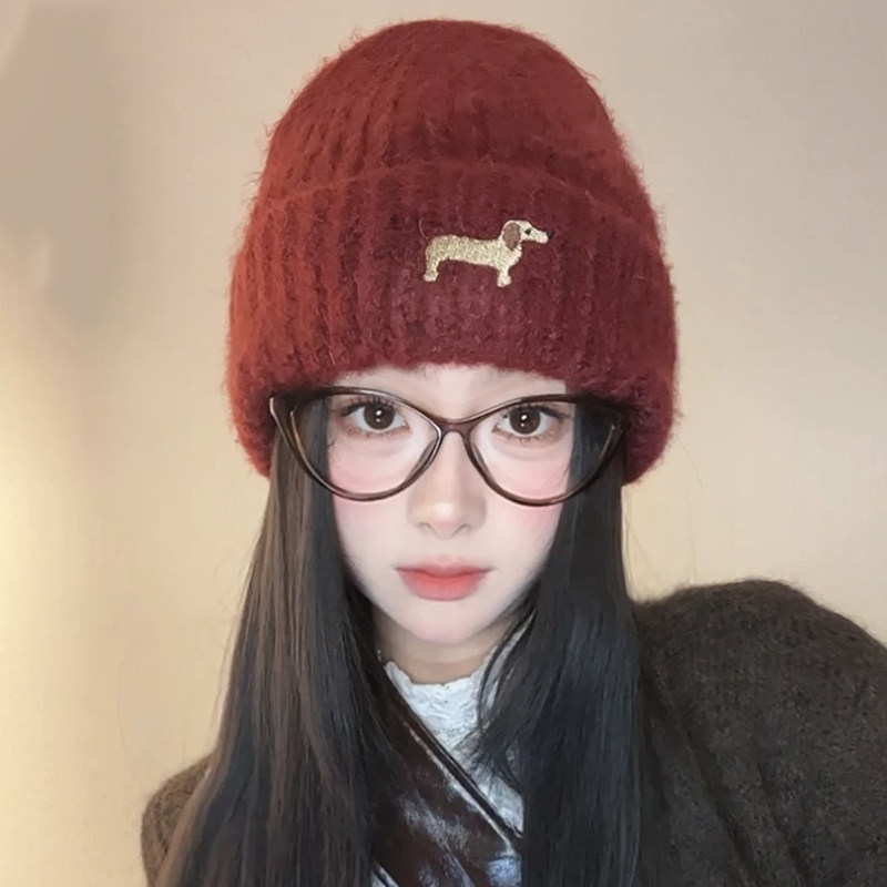 羊毛针织毛线帽秋冬保暖护耳