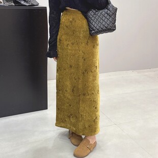 气质百搭显瘦轻奢休闲裙子 复古高腰丝绒半身裙女时尚 2025秋季 新款