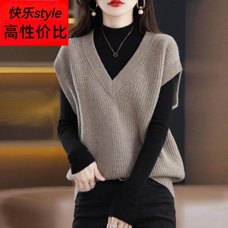 针织马甲女2025年春装新款洋派搭配衬衫叠穿毛衣马夹春秋无袖背心