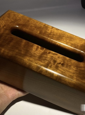 小叶金丝楠木纸巾盒枯木老料榫卯结构实木家居客厅餐巾盒抽纸盒品