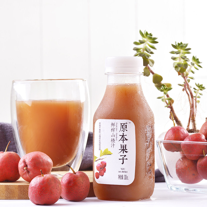 原本果子鲜榨果汁纯山楂汁nfc果汁饮料原本果子果汁10瓶装