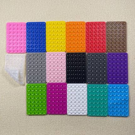 新款40粒硅胶双面吸盘 加厚方形手机平板固定 大吸力硅胶手机背贴