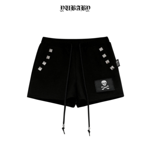 骷髅贴布休闲短裤 3.28晚20：00 24：00限时四小时粉丝内购七折