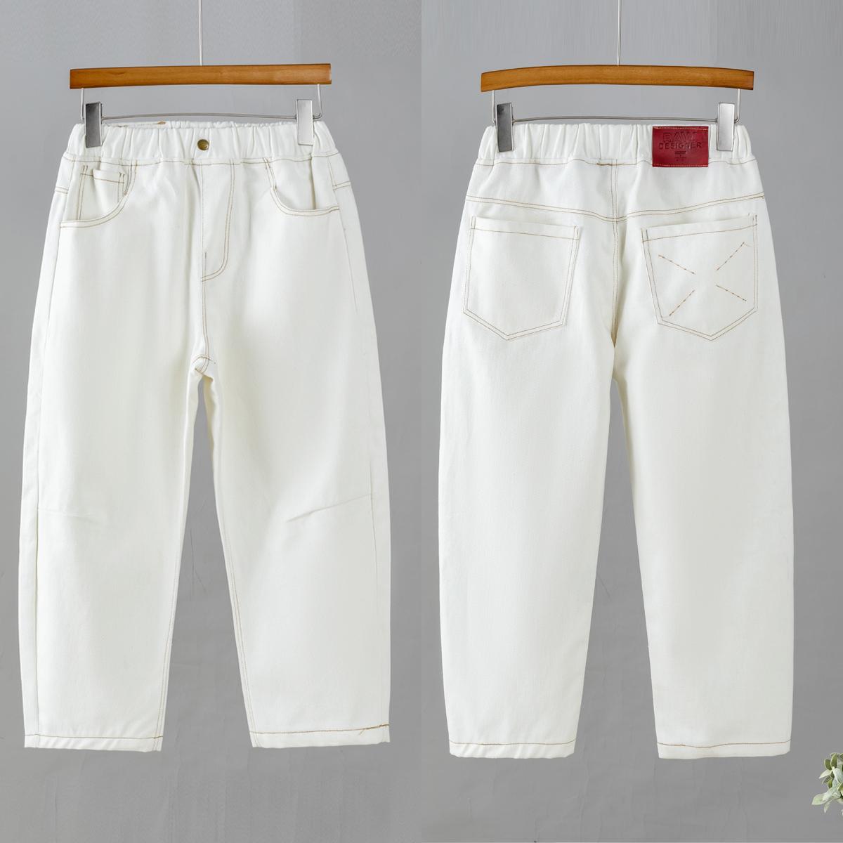 儿童牛仔裤男童女童宽松休闲长裤