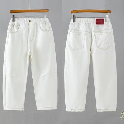 儿童牛仔裤男童女童宽松休闲长裤