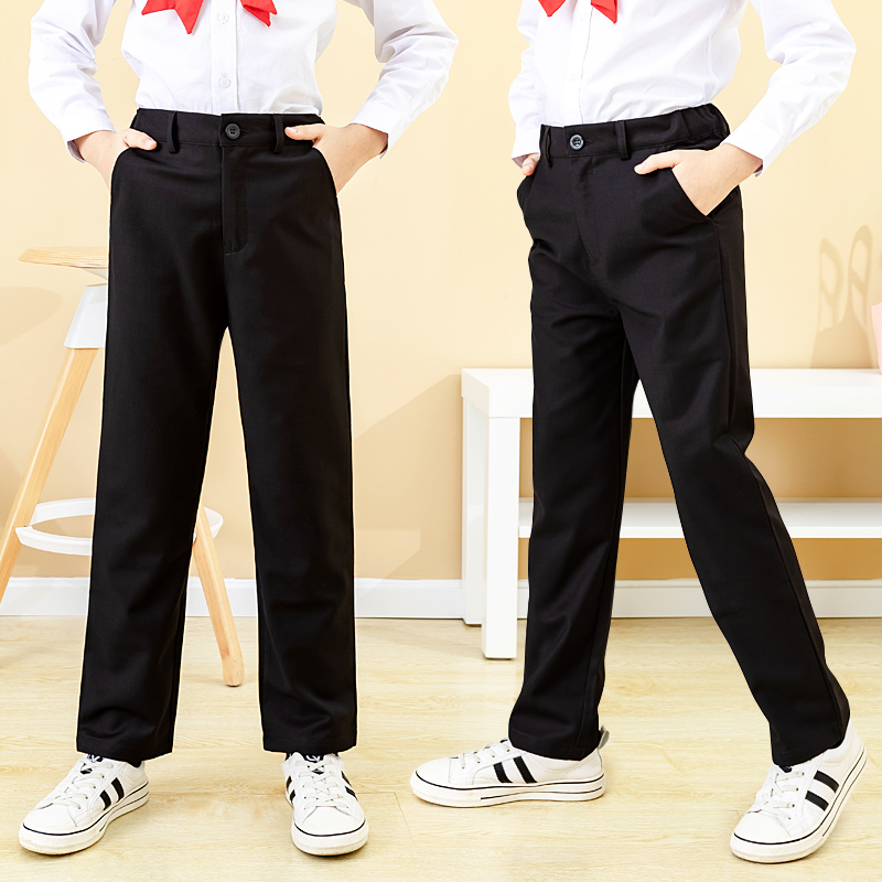 儿童西裤小学生校裤黑色演出礼服