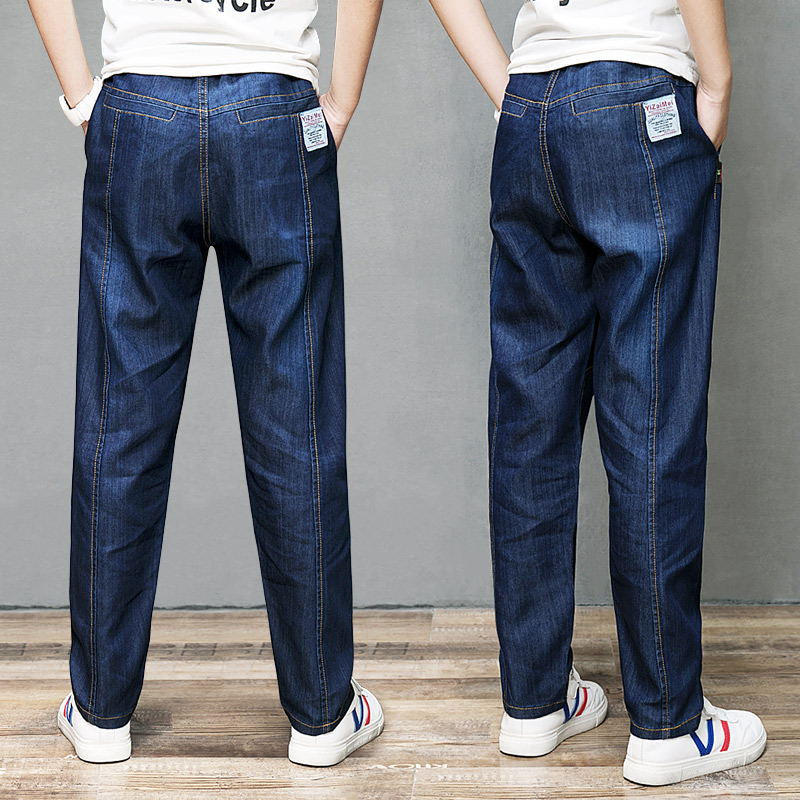 男童牛仔裤春秋季直筒休闲裤