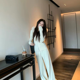 配狐狸毛可拆 高级感休闲狐狸毛套装 J282 阔腿裤 诺诺小众设计套