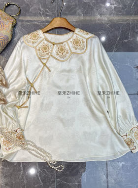 诺诺设计26年春款极简大牌老钱新中式100醋酸小衫YS1-t660