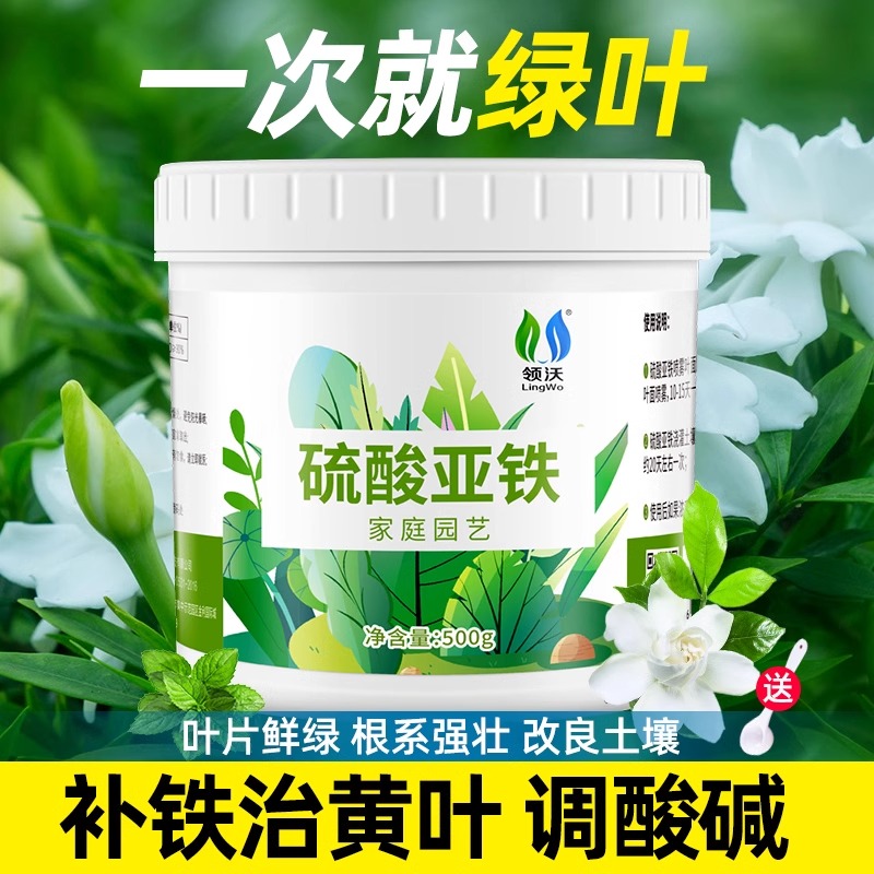 硫酸亚铁花肥料喜酸植物水溶肥防治黄...