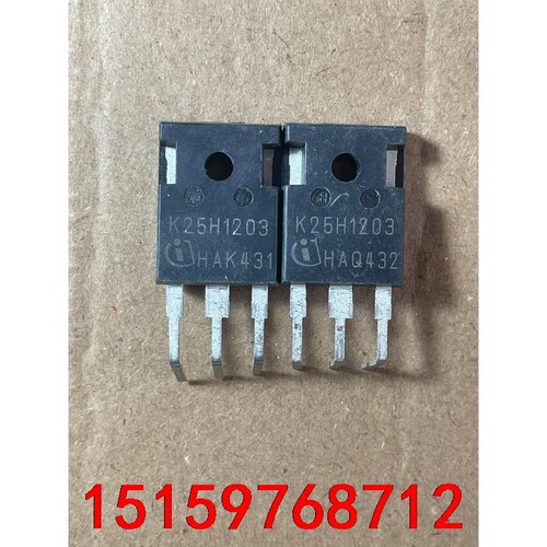 K25H1203原字进口新的，原装切脚，25A、1200V电议价