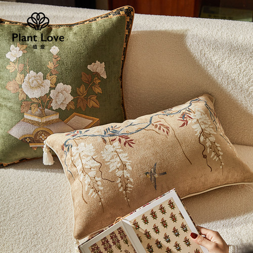 植爱中古风紫藤花开抱枕