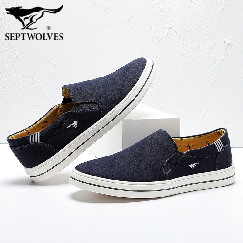 七匹狼透气布鞋男士休闲鞋帆布鞋一脚蹬懒人鞋子夏季板鞋百搭男鞋|msdalam kategori Kasut lelaki popular, kasut kanvas - dari Buy2taobao.com untuk memberikan perkhidmatan ejen Taobao profesional membeli