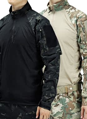 户外男新款先锋战术蛙服服户外训练耐磨透气长袖上衣作战服CP上衣