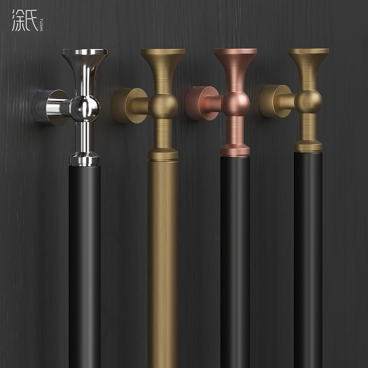 涂氏法式中古风极简玻璃门拉手