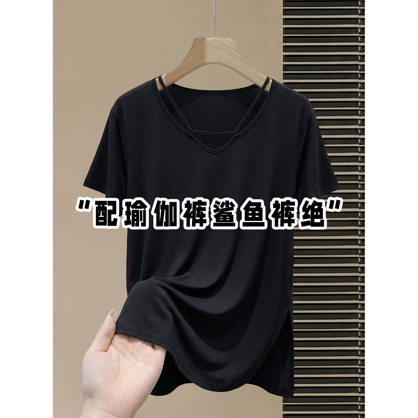 瑜伽服运动速干短袖T恤女图片