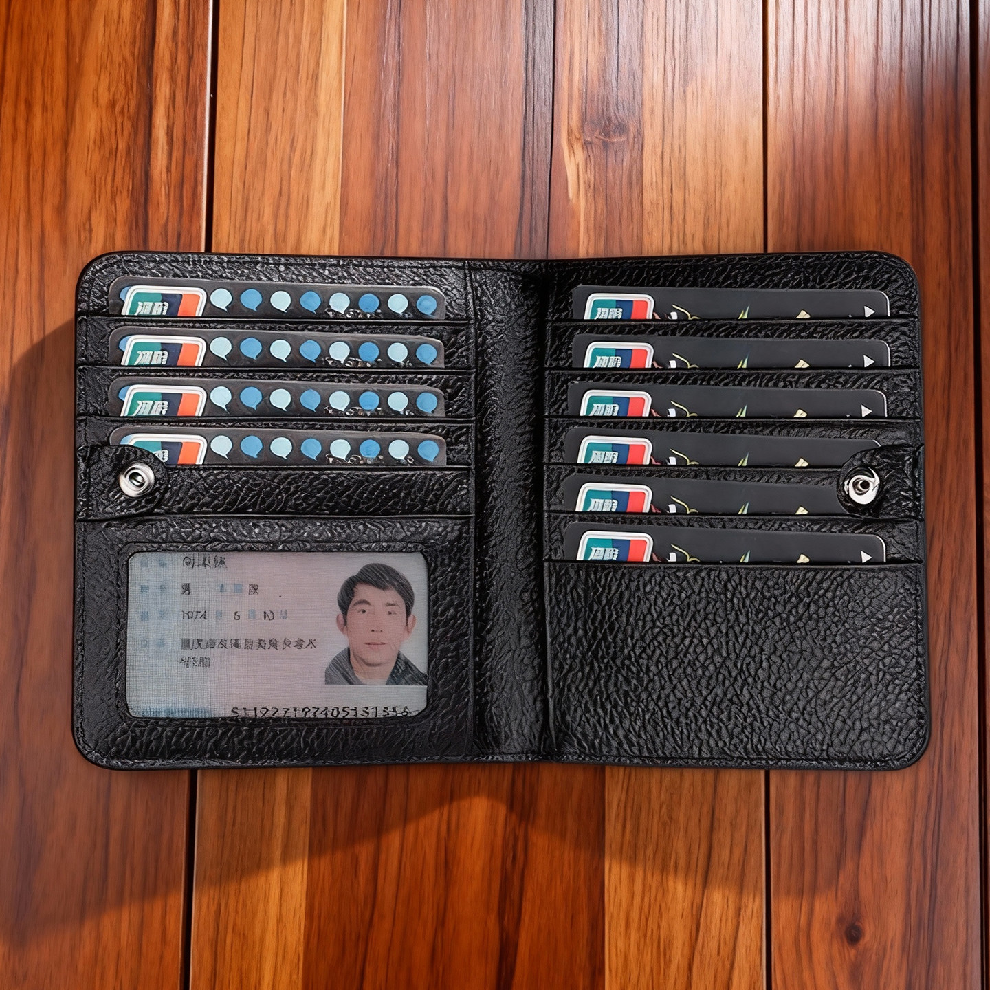 防盗刷真皮卡包男式卡夹多卡位大容量超薄头层牛皮钱包银行卡片包