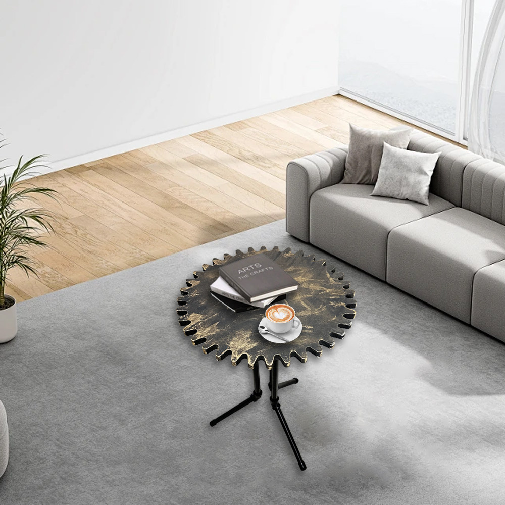 复古工业乡村铁管茶几边桌美式乡村铁艺边几桌卧室酒吧桌客厅餐厅