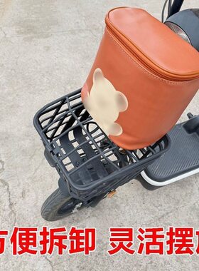 电瓶车座椅收纳箱防雨防晒充电器雨衣手机收纳包车载收纳袋不挡腿