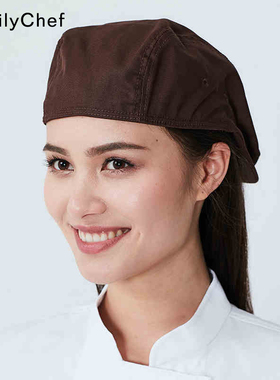 带帽服务员帽餐厅工作帽贝雷帽前进帽面包房便帽奶茶休闲咖啡厅
