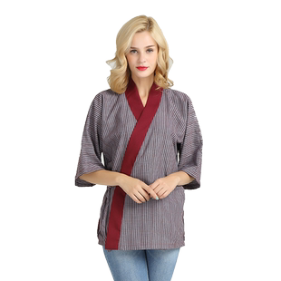 白色日式和服男士厨房厨师工作服日本料理店员工制服五分袖女款日