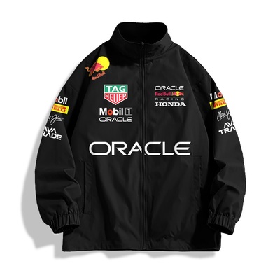 2025新款红F1牛车队方程式赛车队服拉力赛定制夹克外套男全彩夹克