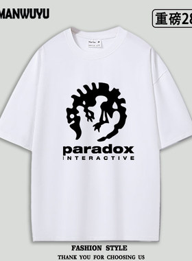 Paradox Interactive P社游戏公司重磅oversize短袖T恤男夏季tee