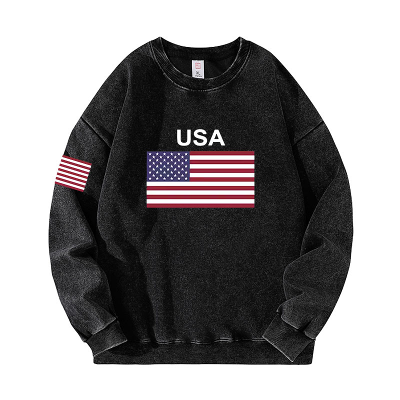 美国USA足球水洗落肩袖薄款卫衣男女队服运动篮球迷衫秋冬季衣服