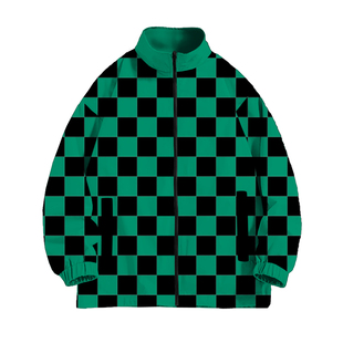 鬼灭之刃夹克外套炭治郎二次元动漫周边男秋冬加绒拉链外套保暖潮