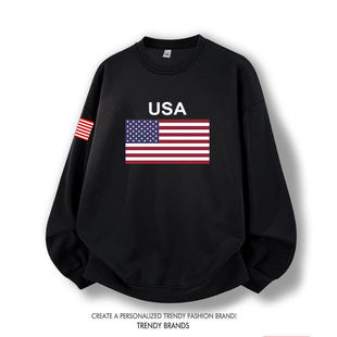 美国USA足球卫衣男女装队服运动篮球迷衫衣服长袖套头衫秋冬