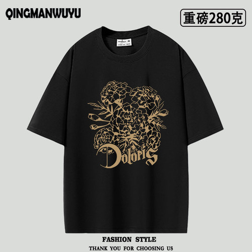 BanG Dream Ave Mujica 三角初华二次元重磅oversize短袖T恤痛衣