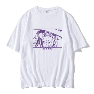 屑魔女伊雷娜联名短袖t恤男女魔女之旅周边夏季原宿bf宽松半截袖