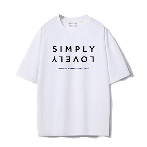 F1 维斯塔潘同款SIMPLY LOVELY超宽松oversize重磅短袖T恤男女夏