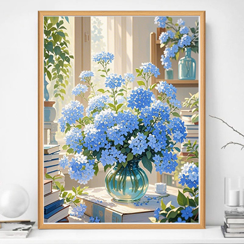 治愈系花卉十字绣2025新款线绣客厅餐厅花卉小件高级感手工自己绣