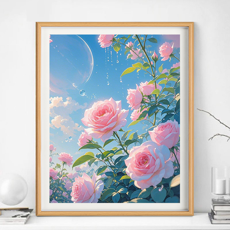 治愈系花卉十字绣2025新款线绣客厅餐厅花卉小件高级感手工自己绣