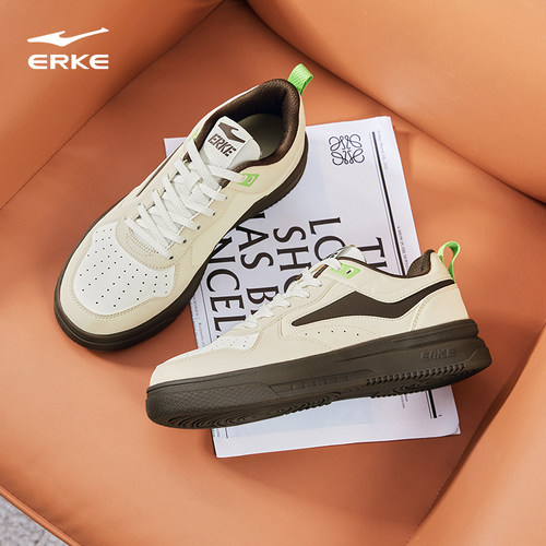 鸿星尔克板鞋男鞋空军一号鞋子厚底滑板鞋