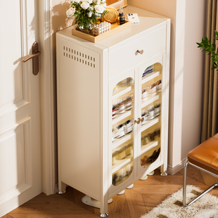 窄款鞋柜收纳柜家用门口钢制带抽屉夹缝超薄玄关防尘一体靠墙鞋架