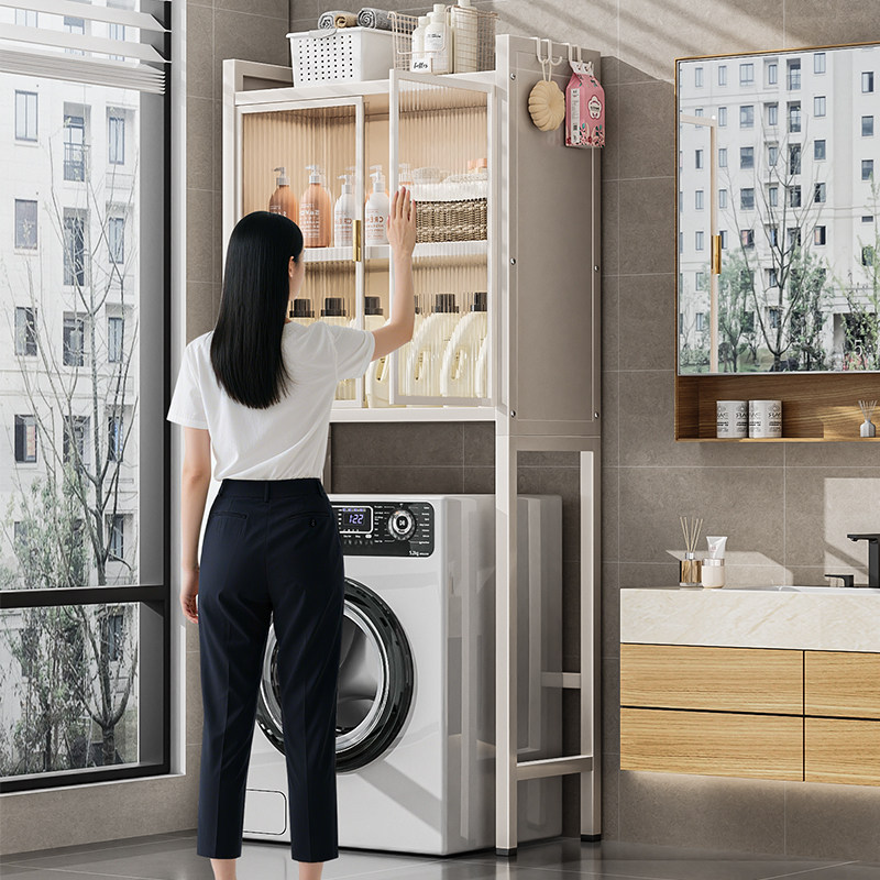洗衣机落地收纳柜卫生间洗漱台阳台空隙浴室马桶上方带柜门置物架,家装主材,卫浴置物架,淘宝优惠券,粉丝福利购,淘宝优惠卷