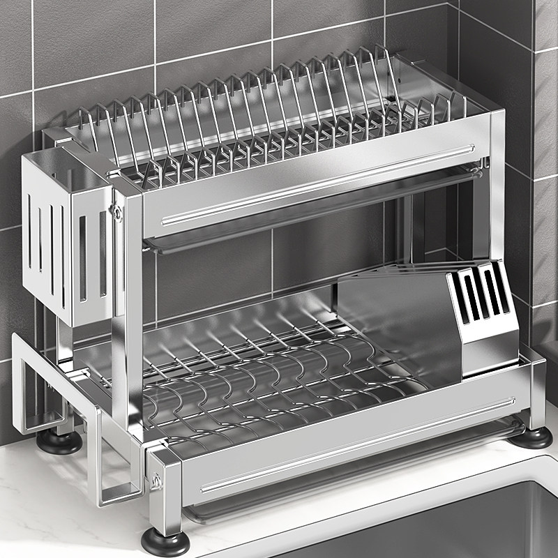 304不锈钢厨房碗架置物架碗盘碗碟沥水架家用碗柜放碗筷收纳架子,厨房/烹饪用具,厨房置物架/置物柜/角架,淘宝优惠券,粉丝福利购,淘宝优惠卷