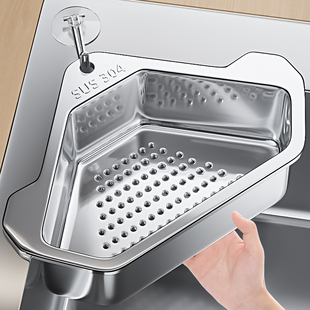304不锈钢沥水篮厨房水槽垃圾过滤网篮洗碗池倒剩菜剩饭防堵神器