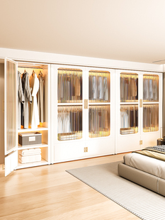 2025新款简易衣柜家用卧室钢制铁艺衣橱储物收纳架金属挂衣帽柜子