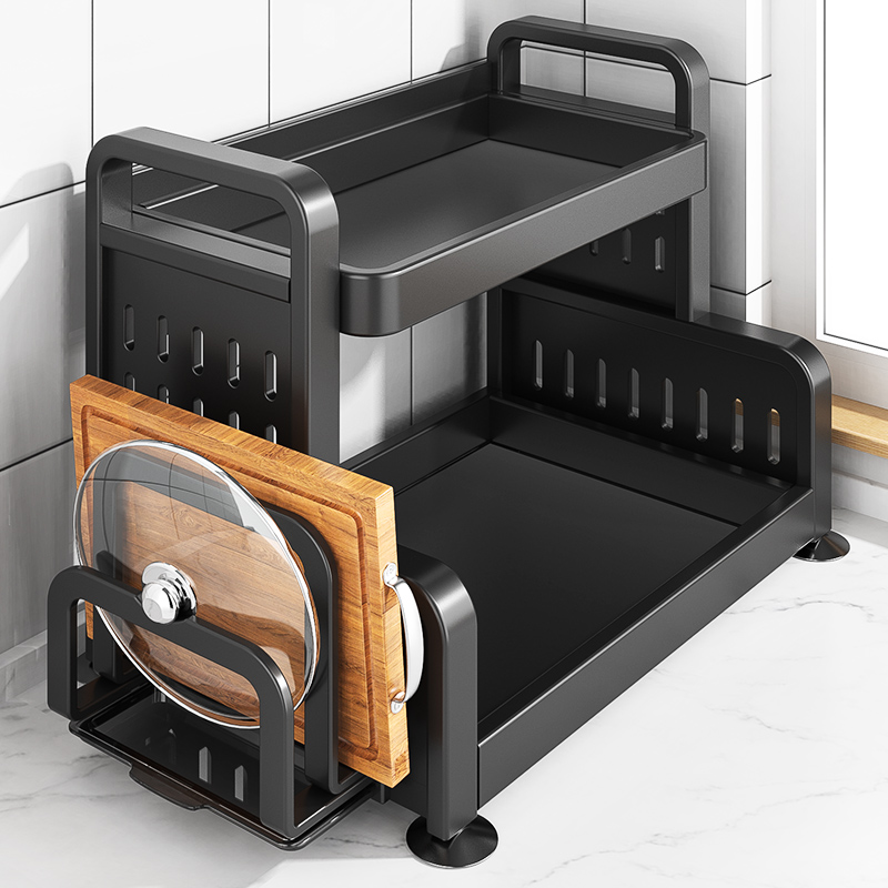 厨房调料置物架筷子刀架多功能调料品收纳盒不锈钢多层调味品架子