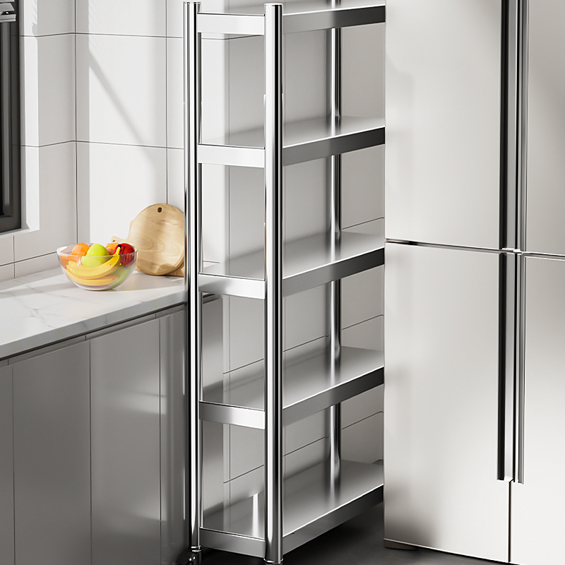 不锈钢厨房夹缝置物架多功能收纳