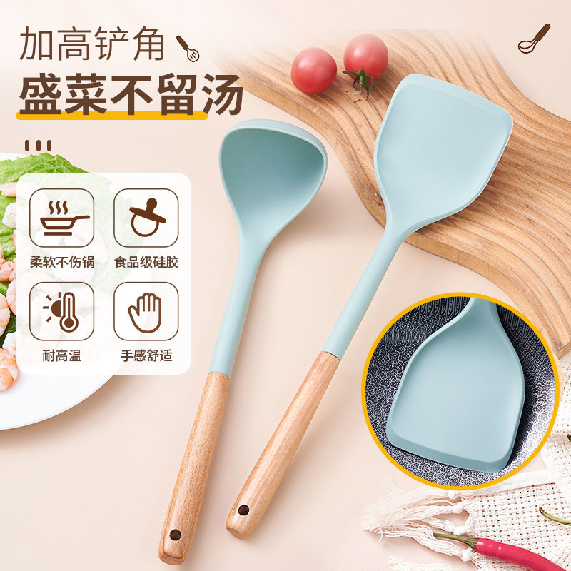 食品级硅胶铲家用不粘锅厨房炒菜锅铲汤勺耐高温厨具专用套装